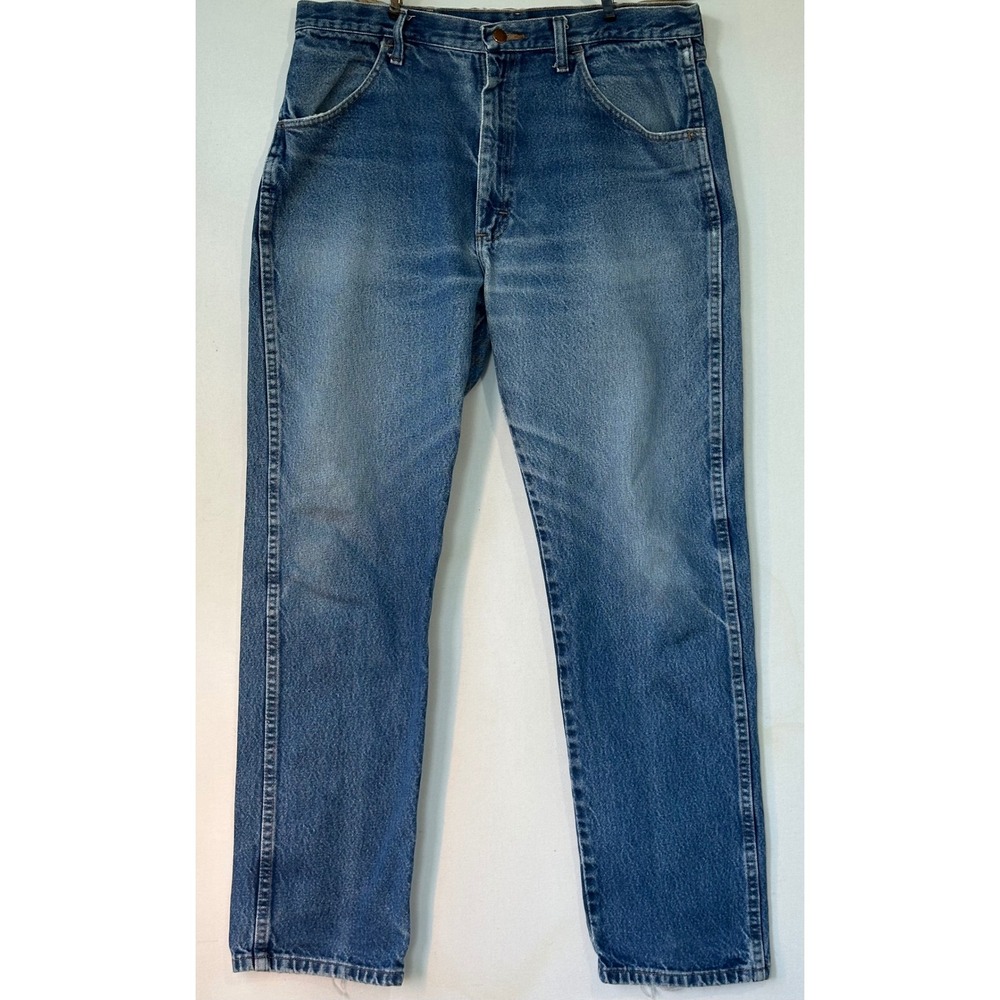 Rustler Regular Fit Straight Leg Jeans Pants Mens 36x32 Blue Denim Good